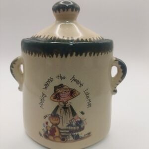 Novelty Mom Pottery Jar with Lid Nothing Warms the Heart Like Mom‎ Kitchen Decor